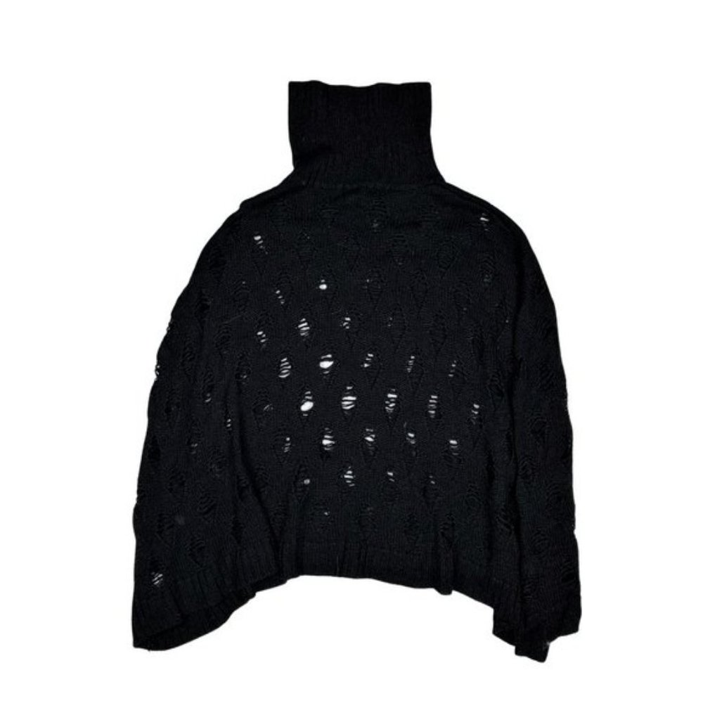 (Up To 50% Off SALE) Kenar Knit Turtleneck Poncho Style Sweater